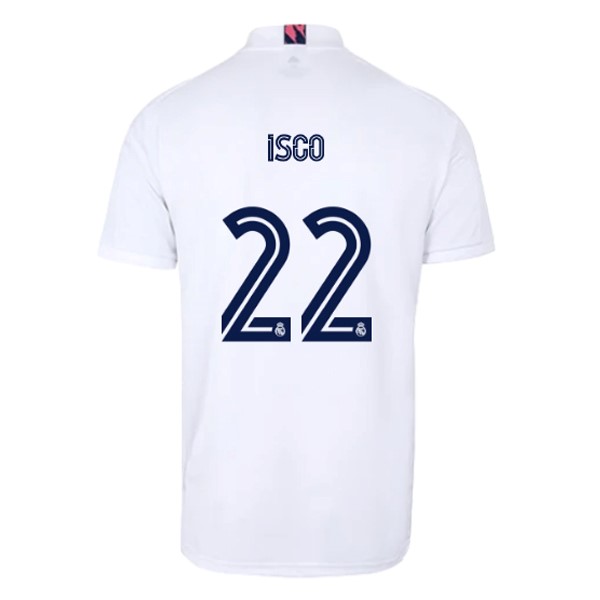 Camiseta Real Madrid Primera equipo NO.22 Isco 2020-2021 Blanco